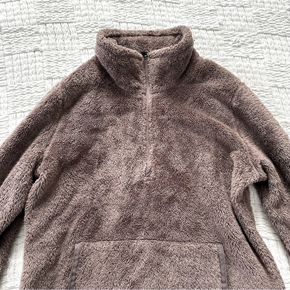 L.L. Bean teddy quarter zip